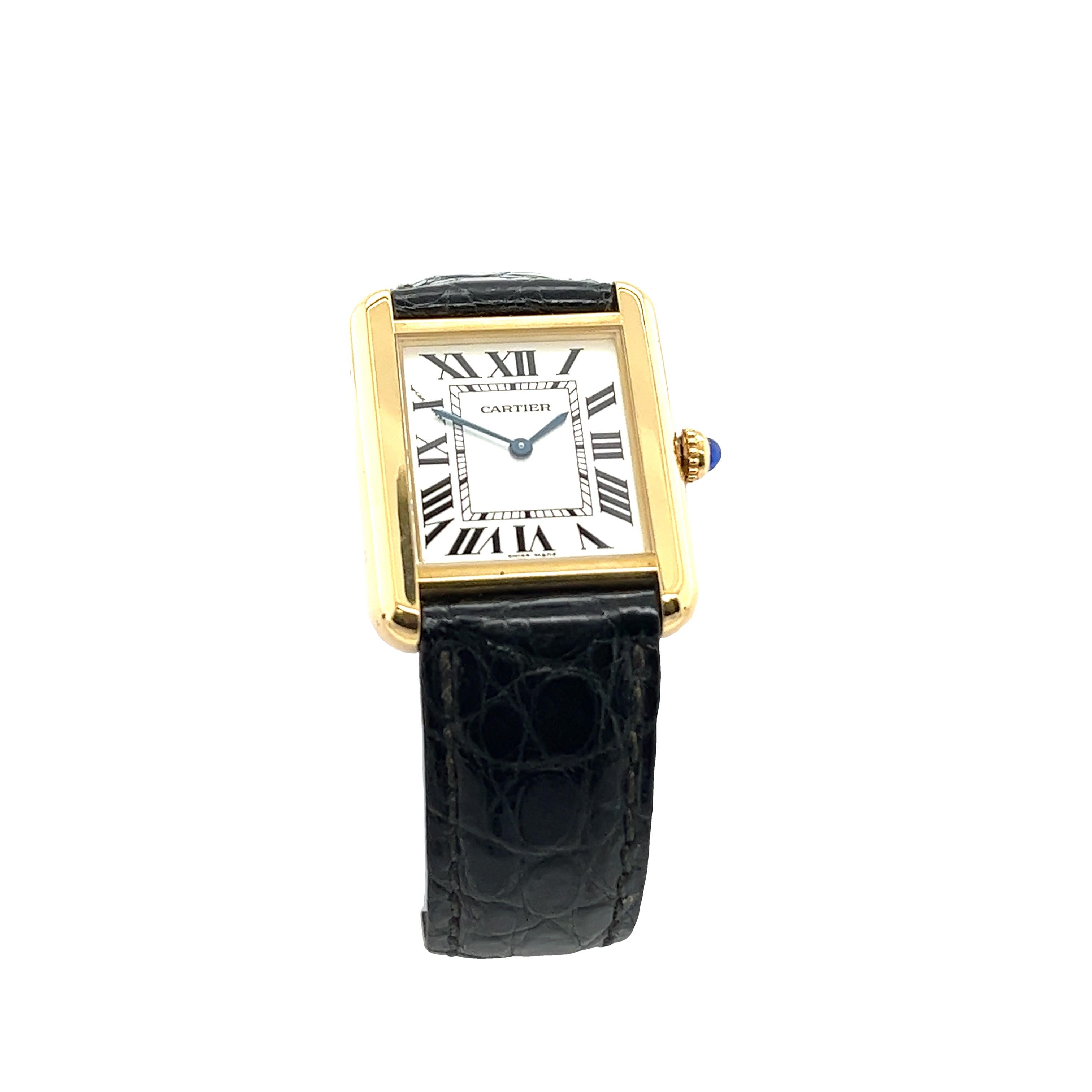 Cartier: Tank Solo 31 mm Uhr- Mid-Größe-Uhr für Damen oder Herren