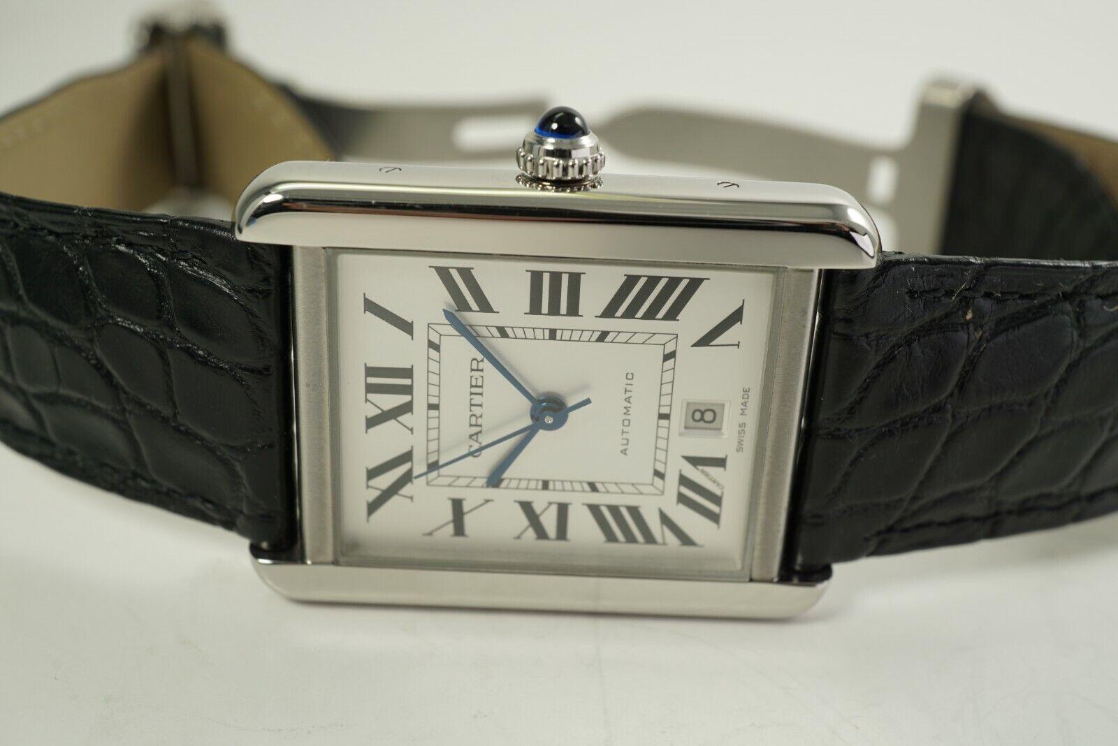 CARTIER TANK SOLO XL AUTOMATIC DATE 3515 STAINLESS STEEL DATE

Original strap number 