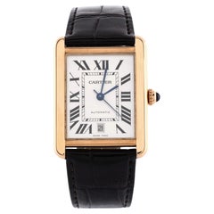 Cartier Tank Solo Automatic Watch Rose Gold and Alligator 31