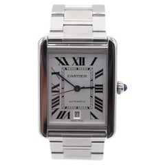 Cartier Tank Solo Automatic XL Stainless Steel Reference 3800 Watch 