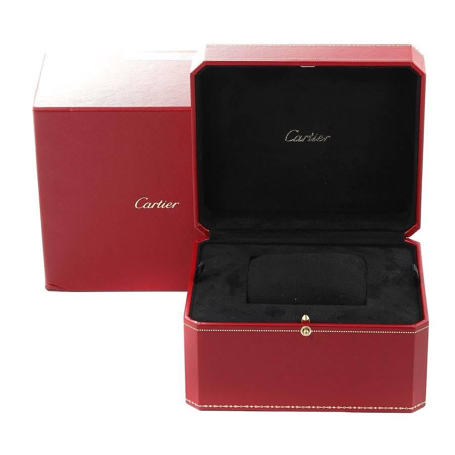 Cartier: Große Herrenuhr Tank Solo aus Roségold mit braunem Stahlarmband, W5200025 im Angebot 7