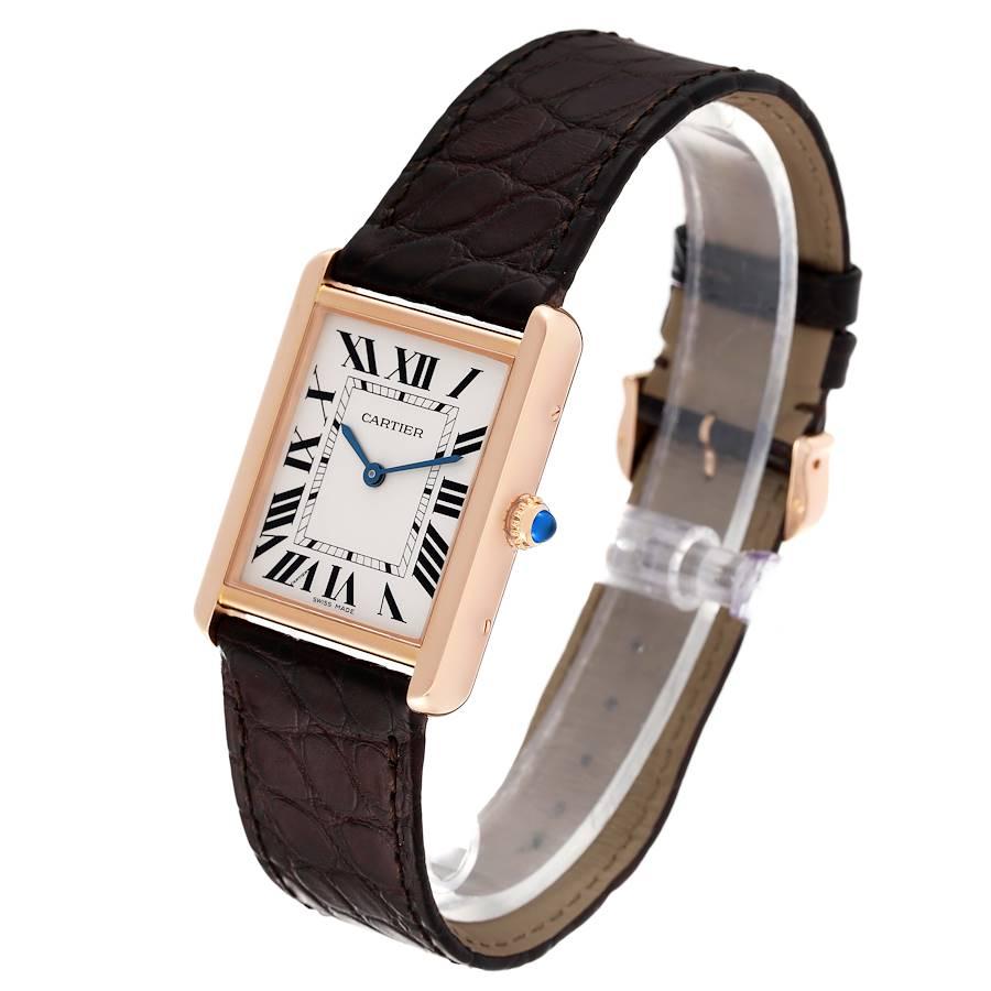 cartier tank with brown strap
