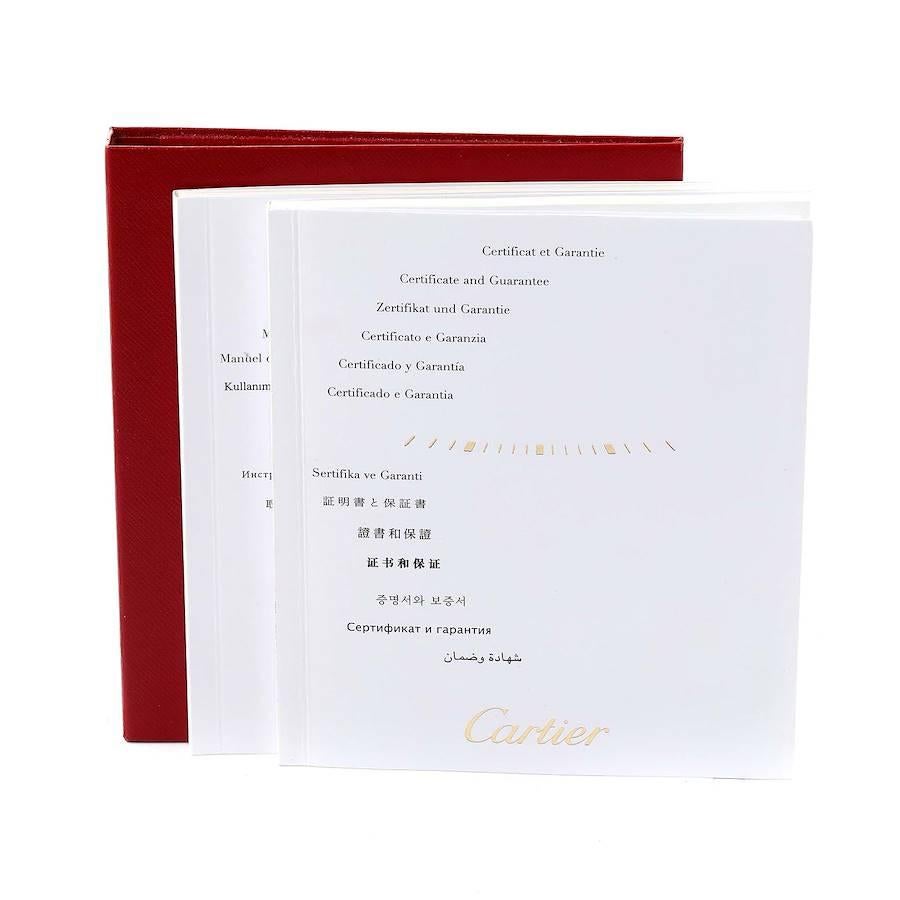 Cartier: Große Roségold Stahl-Herrenuhr mit braunem Riemen, W5200025, Tank Solo 8
