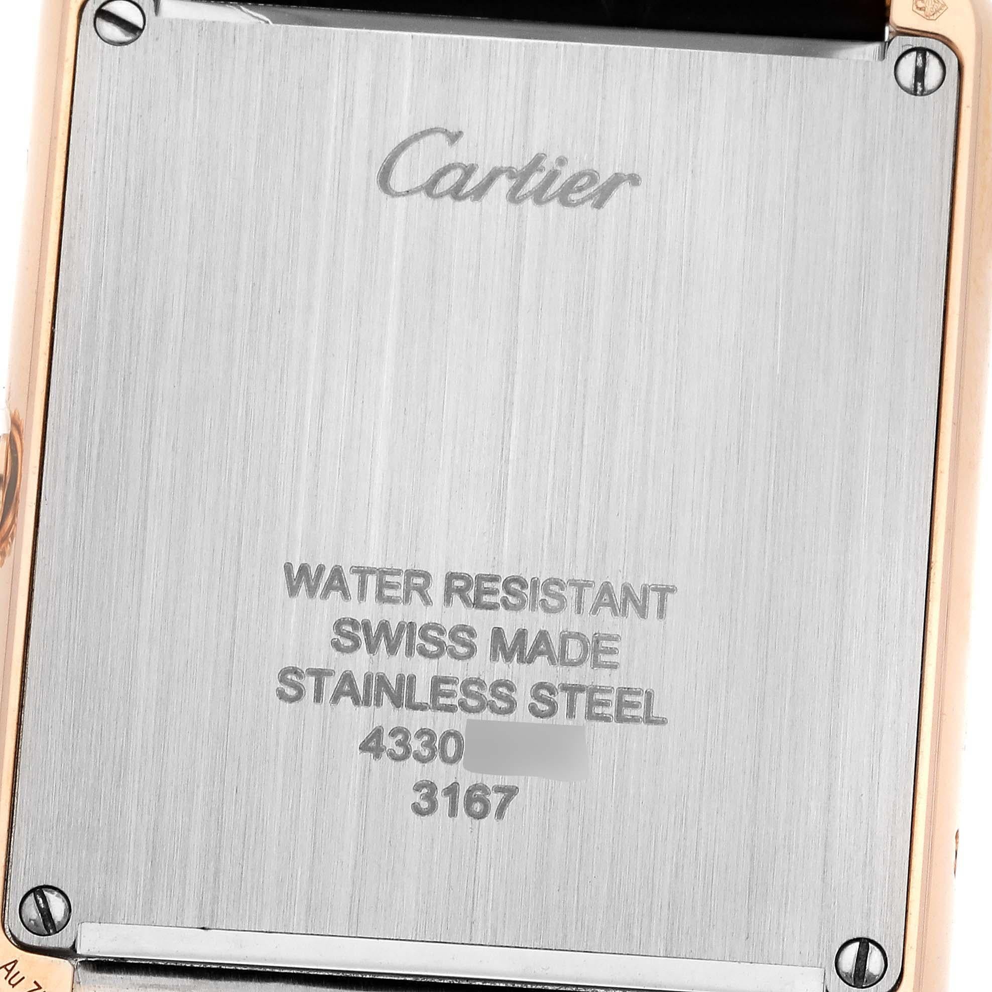 Cartier Tank Solo Large Rose Gold Steel Mens Watch W5200025 Card 2