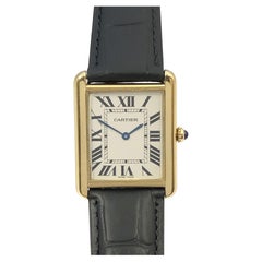 Cartier Tank Solo Large Yellow Gold and Steel Quartz Wrist Watch