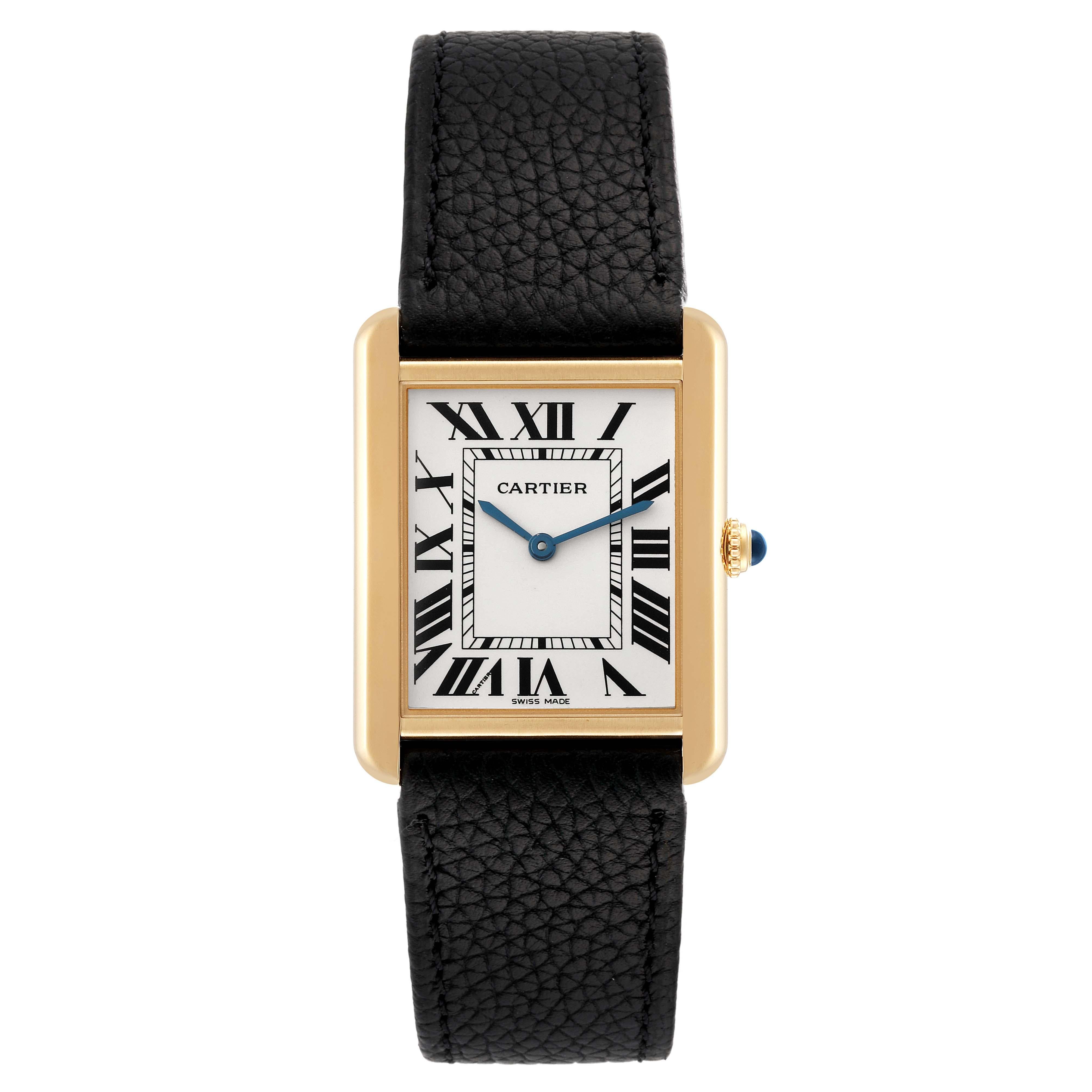 Cartier Tank Solo Large Yellow Gold Steel Mens Watch W5200004 1