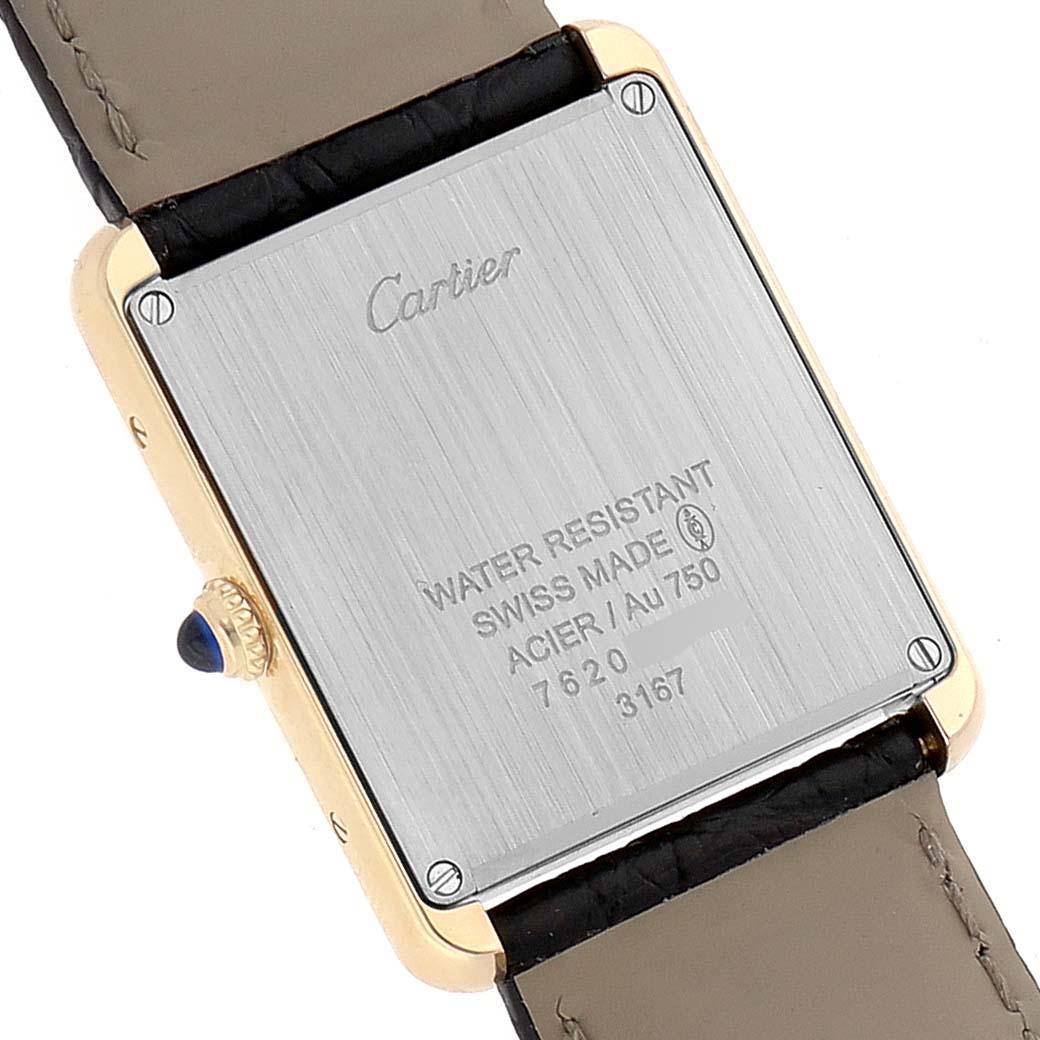 Cartier Tank Solo Large Yellow Gold Steel Mens Watch W5200004 2