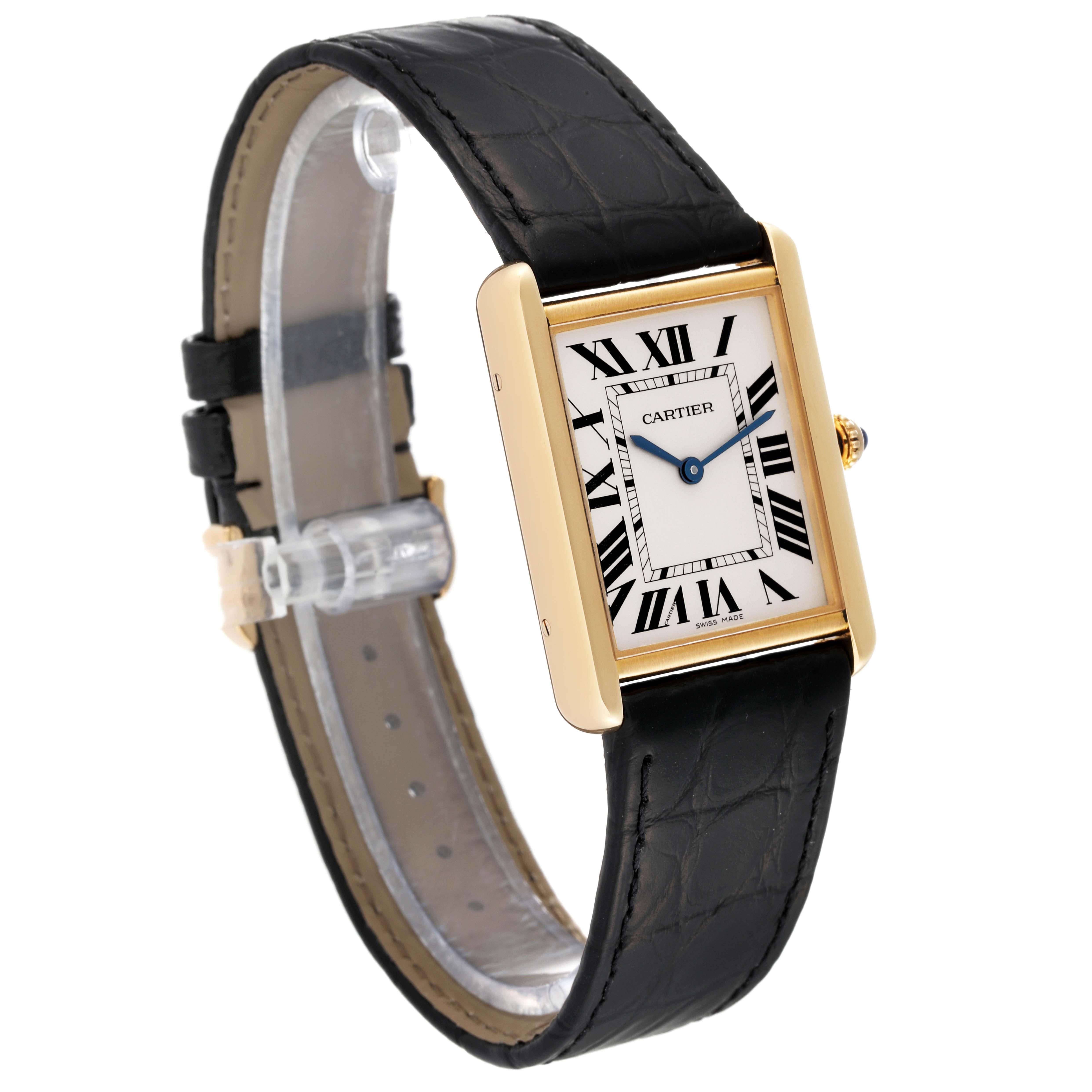 Cartier Tank Solo Large Yellow Gold Steel Mens Watch W5200004 3