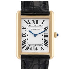 Cartier Tank Solo Large Yellow Gold Steel Mens Watch W5200004