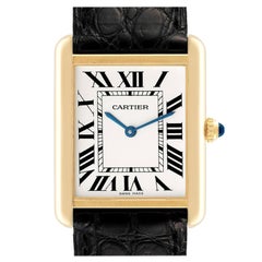 Cartier Tank Solo Large Yellow Gold Steel Mens Watch W5200004