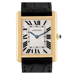 Cartier Tank Solo Large Yellow Gold Steel Mens Watch W5200004