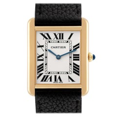 Cartier Tank Solo Large Yellow Gold Steel Mens Watch W5200004