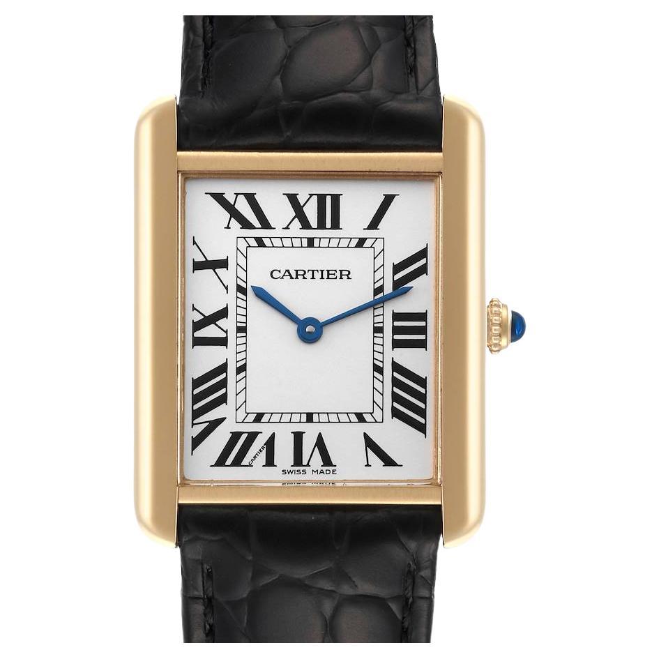 Cartier tank deals solo large gold