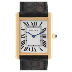 Cartier Tank Solo Large Yellow Gold Steel Mens Watch W5200004