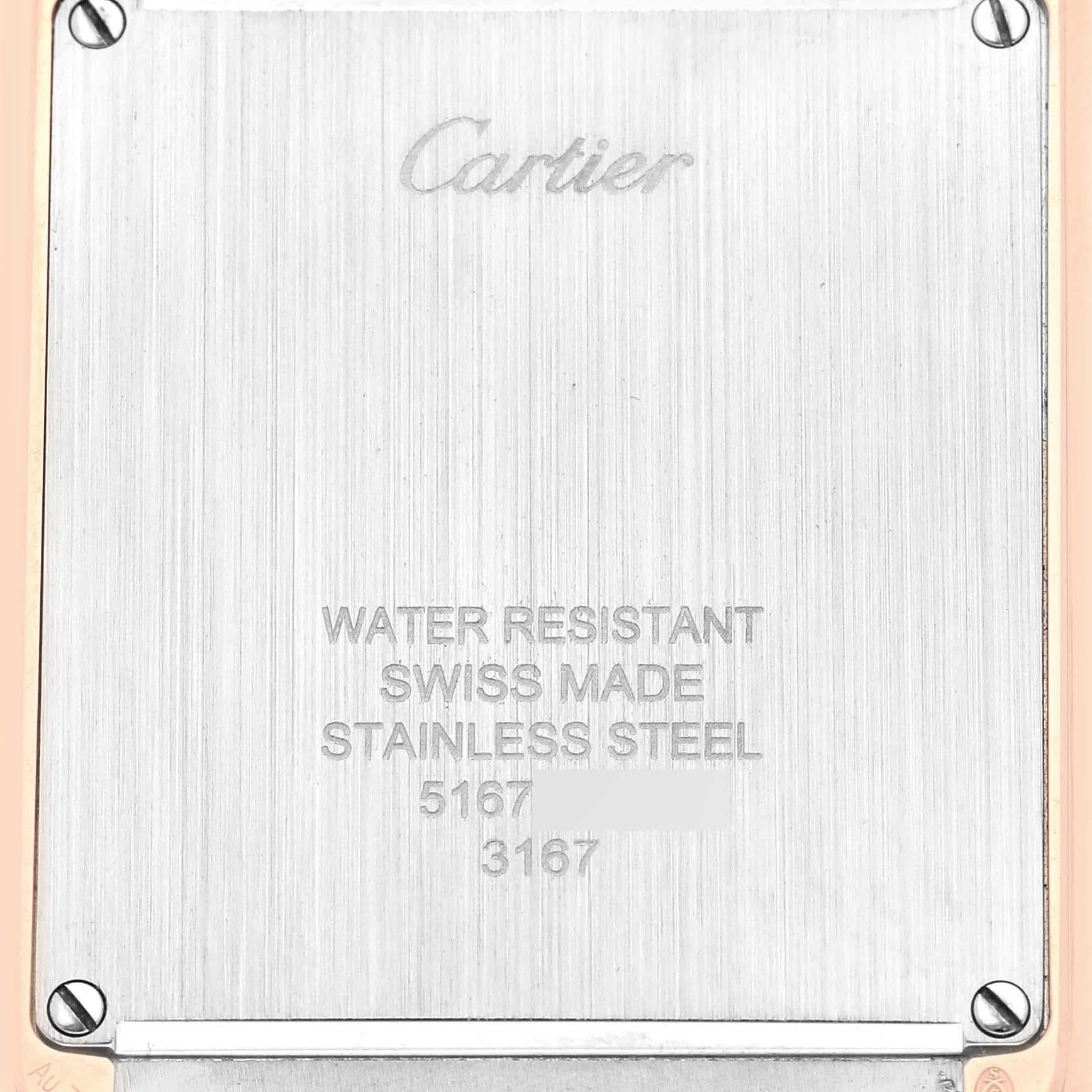 Cartier Tank Solo Große Gelbgold Stahl-Herrenuhr W5200004 Papiere im Angebot 3