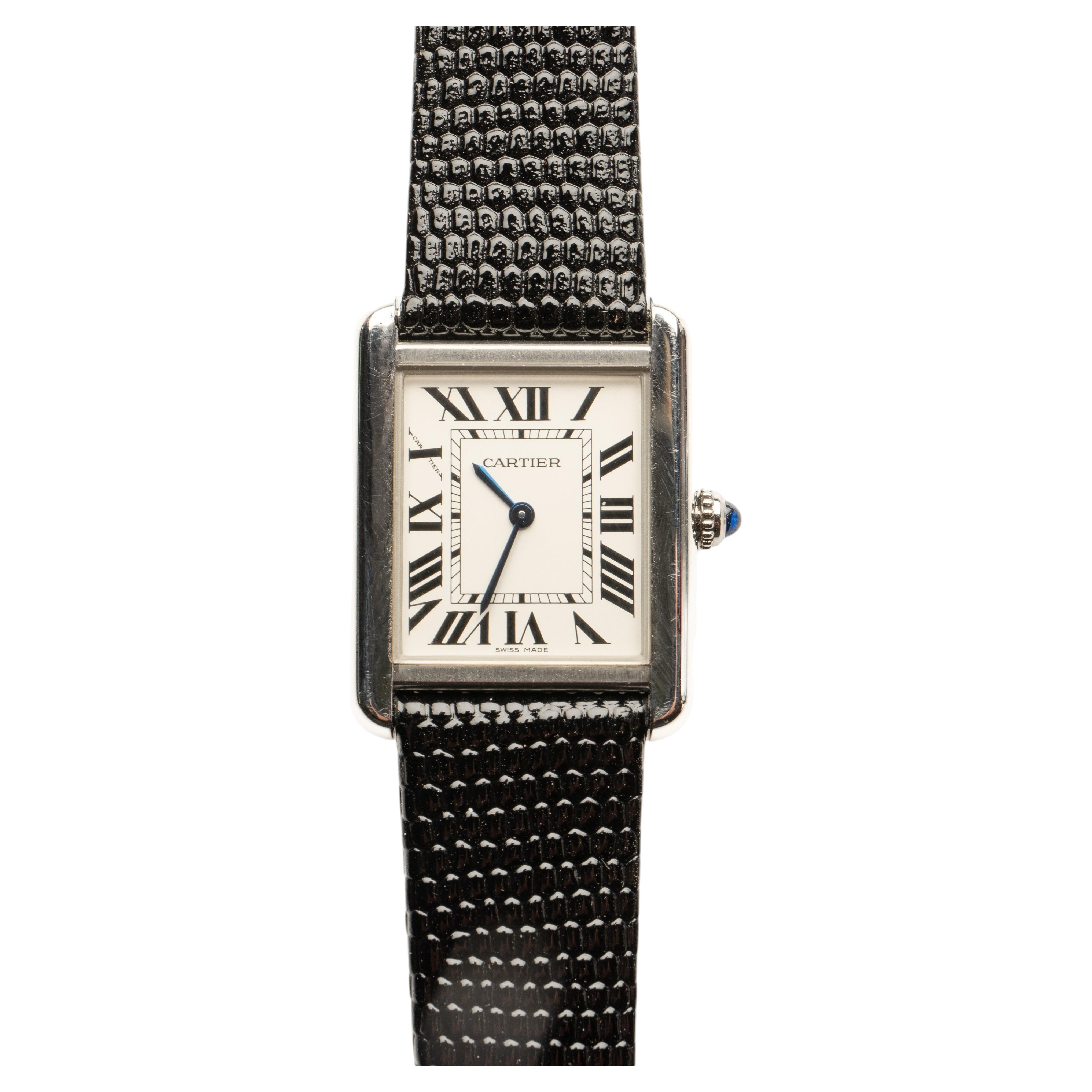 Cartier Tank Solo Mid Size Stainless Steel Ref 3170 Quartz Watch