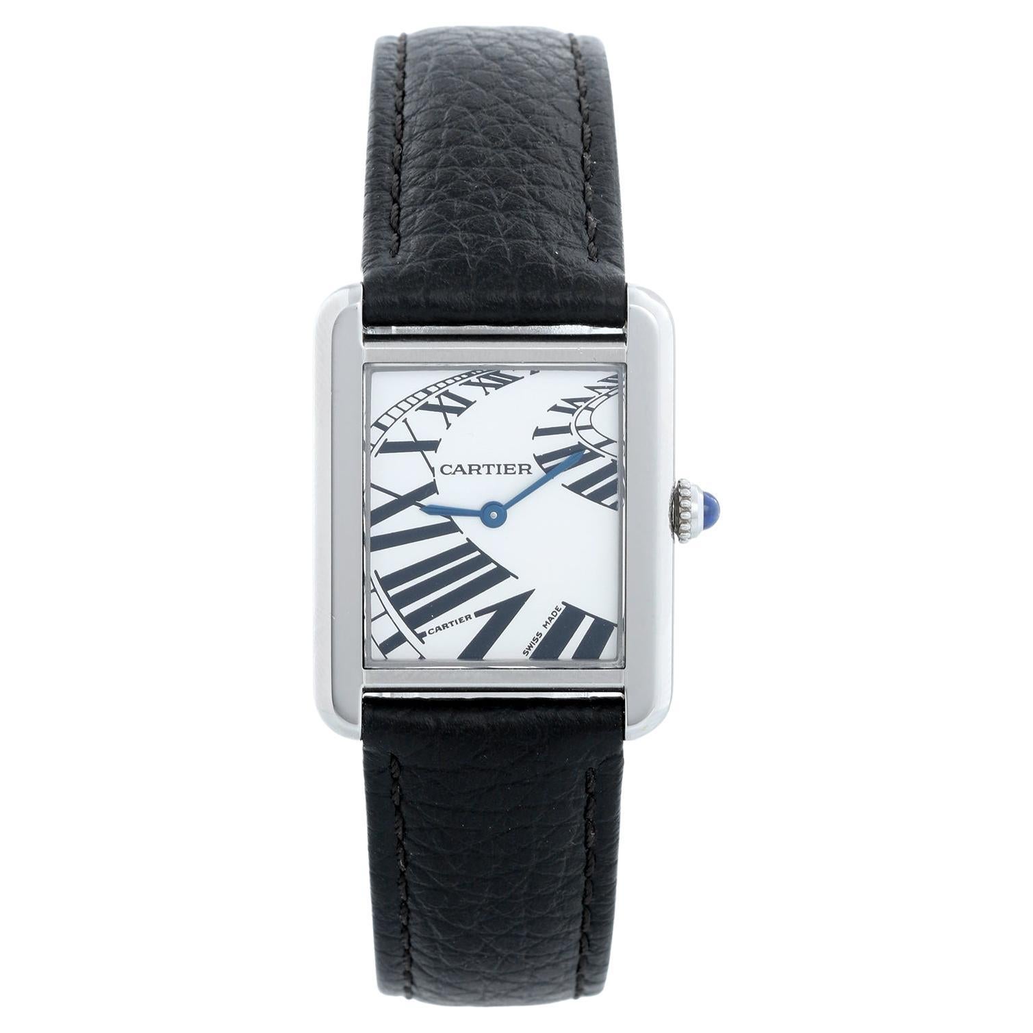 Cartier Tank Solo Piano Dial Stainless Steel Watch