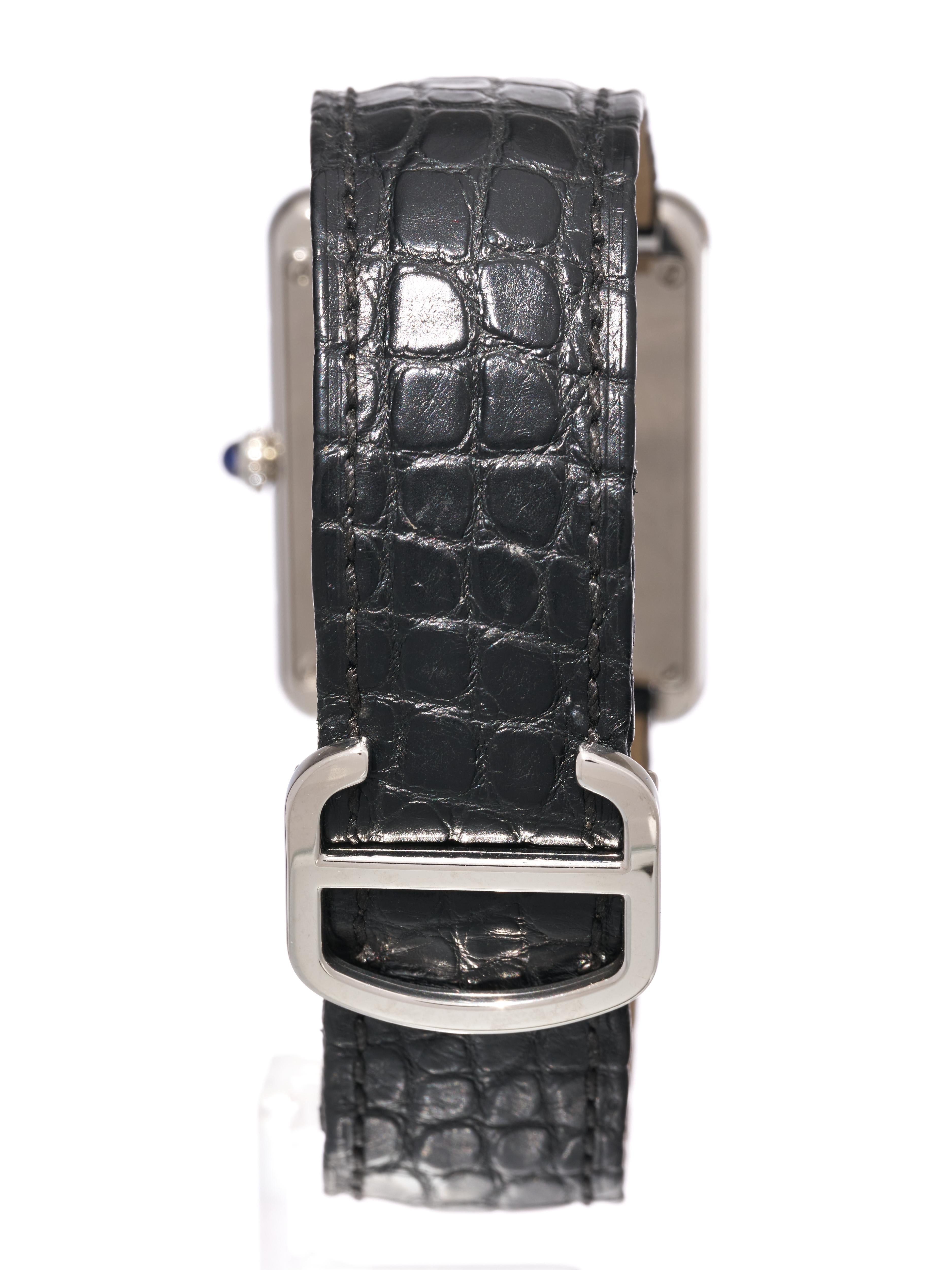 Cartier Tank Solo Piano Montre édition limitée blanche unisexe 3169 W5200017 B&P 1
