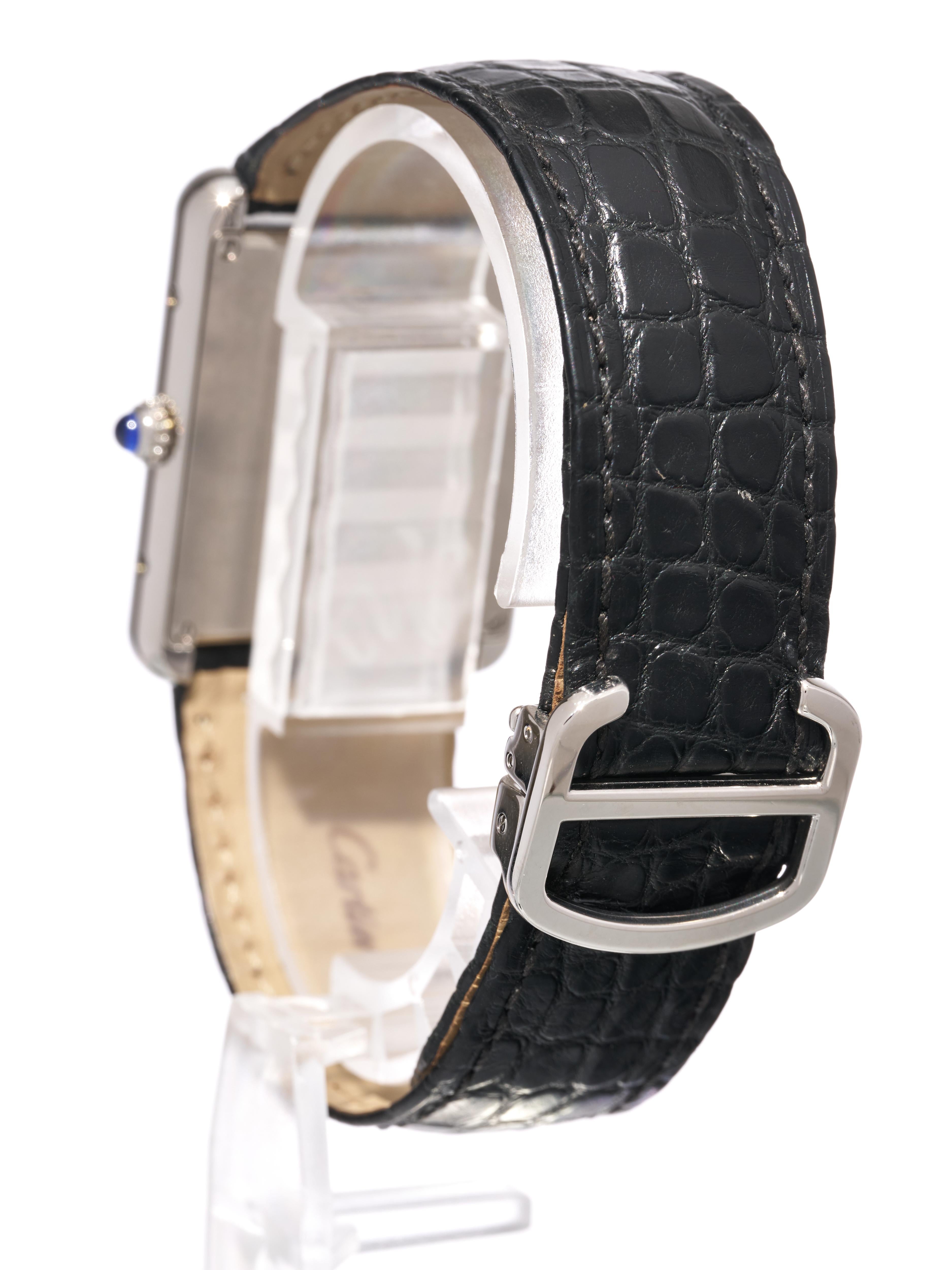 Cartier Tank Solo Piano Montre édition limitée blanche unisexe 3169 W5200017 B&P 2