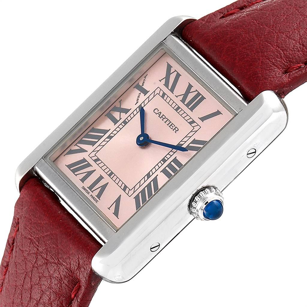 cartier tank solo red strap