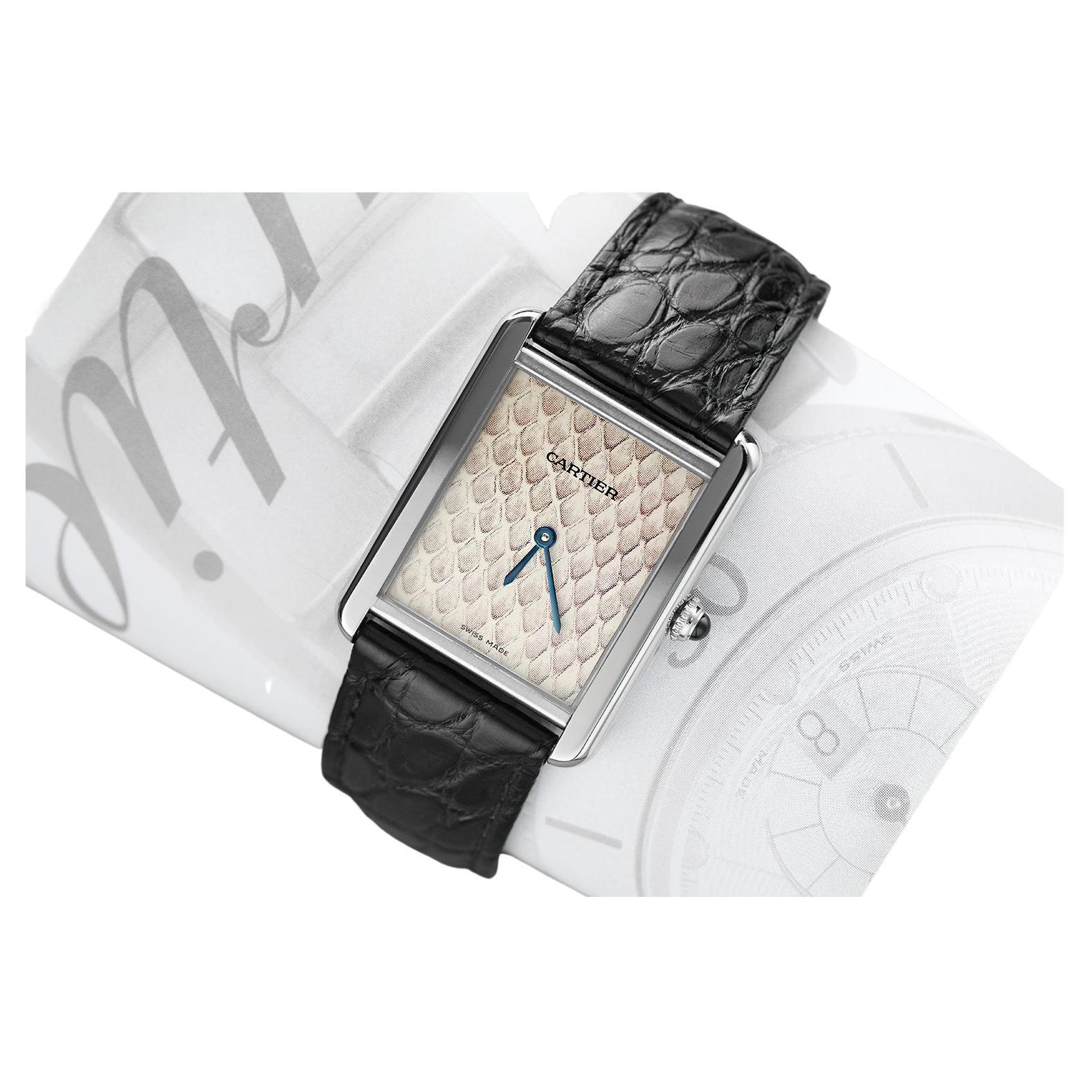 Cartier Tank Solo W5200020 Black Dial Certified And Warranty At 1stdibs