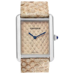 Cartier Tank Solo Python Pattern Steel Ladies Watch W5200020