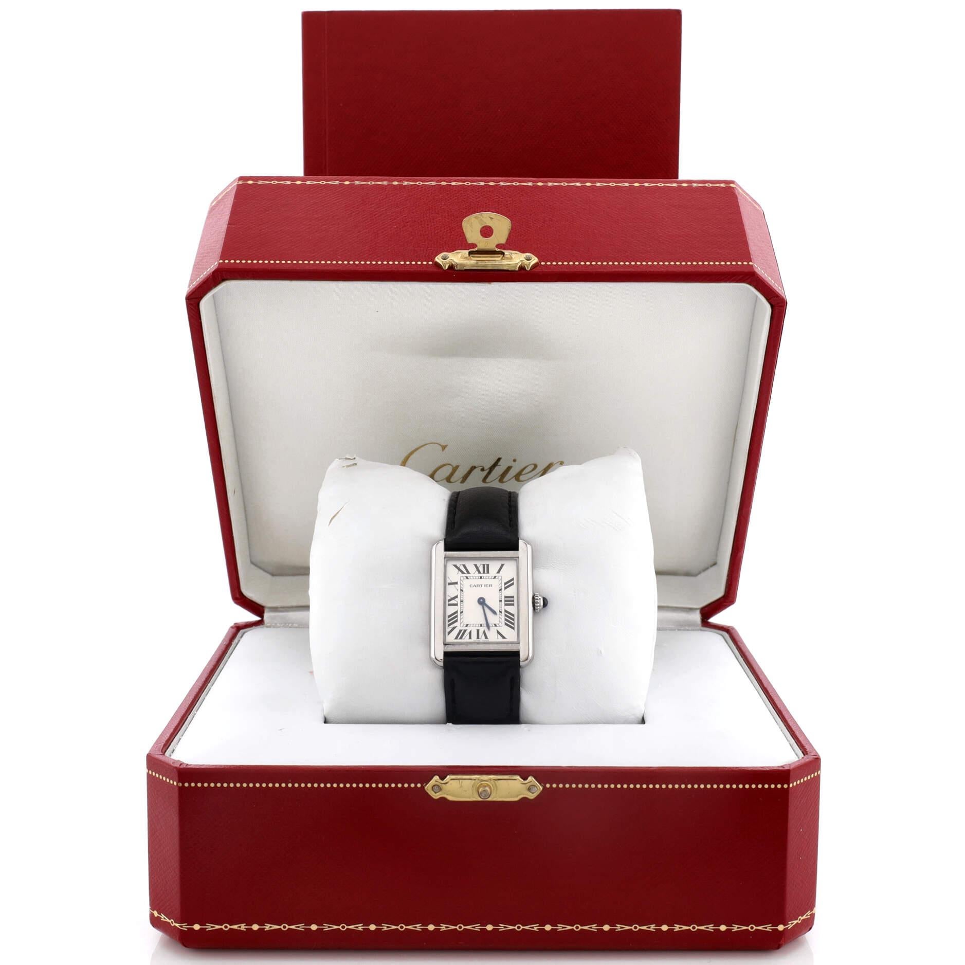 Condition: Great. Moderate scratches and wear throughout. Wear and scratches on case and strap.
Accessories: Warranty Card - Dated, Instruction Booklet, Box
Measurements: Case Size/Width: 24mm, Watch Height: 6mm, Band Width: 17mm, Wrist