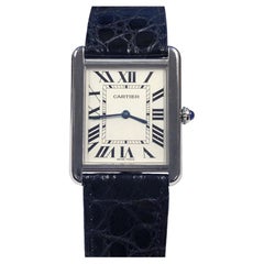 Cartier Tank Solo Réf. 2715 Grande montre-bracelet à quartz avec boîtier en acier