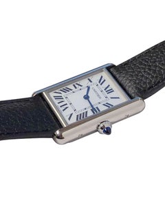 Cartier Tank Solo Ref 4323 Steel Large Quartz Wrist Watch