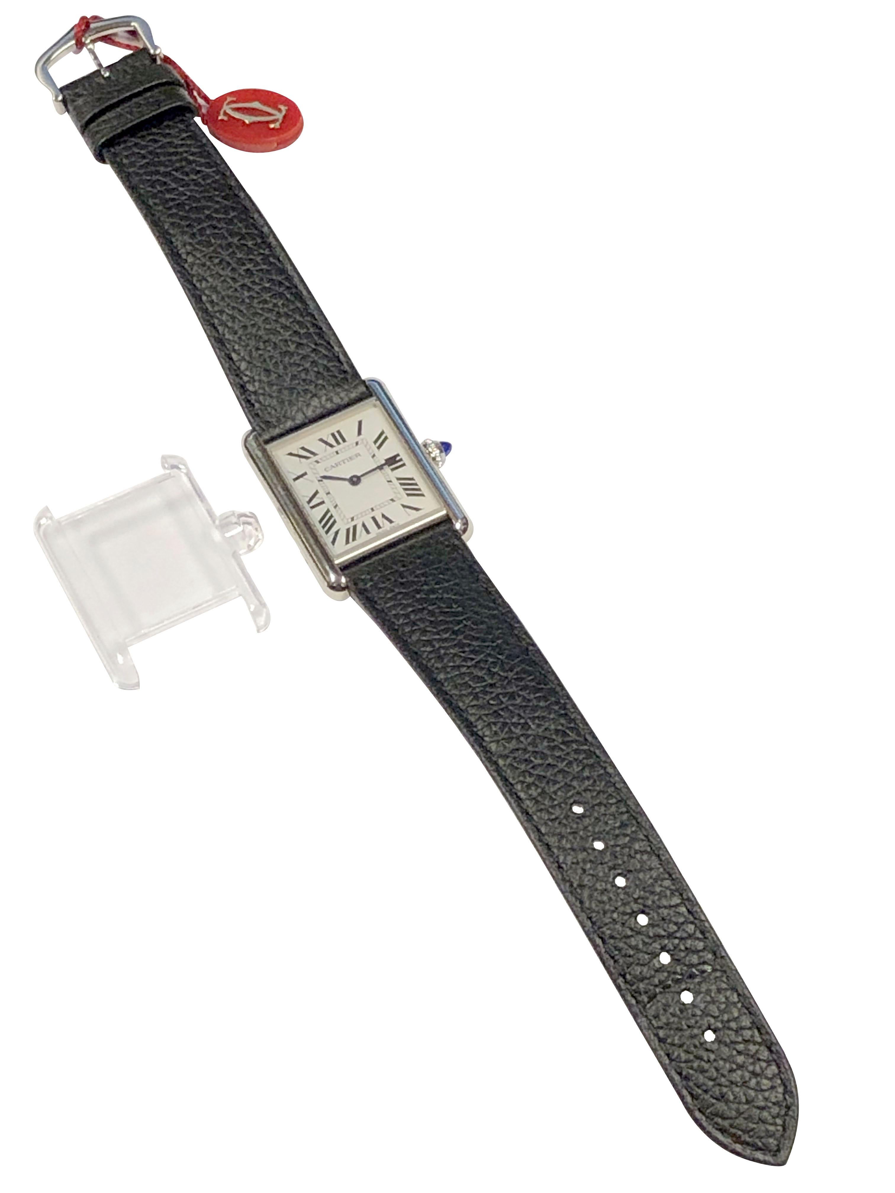 Women's or Men's Cartier Tank Solo Ref 4323 Steel Large Quartz Wrist Watch