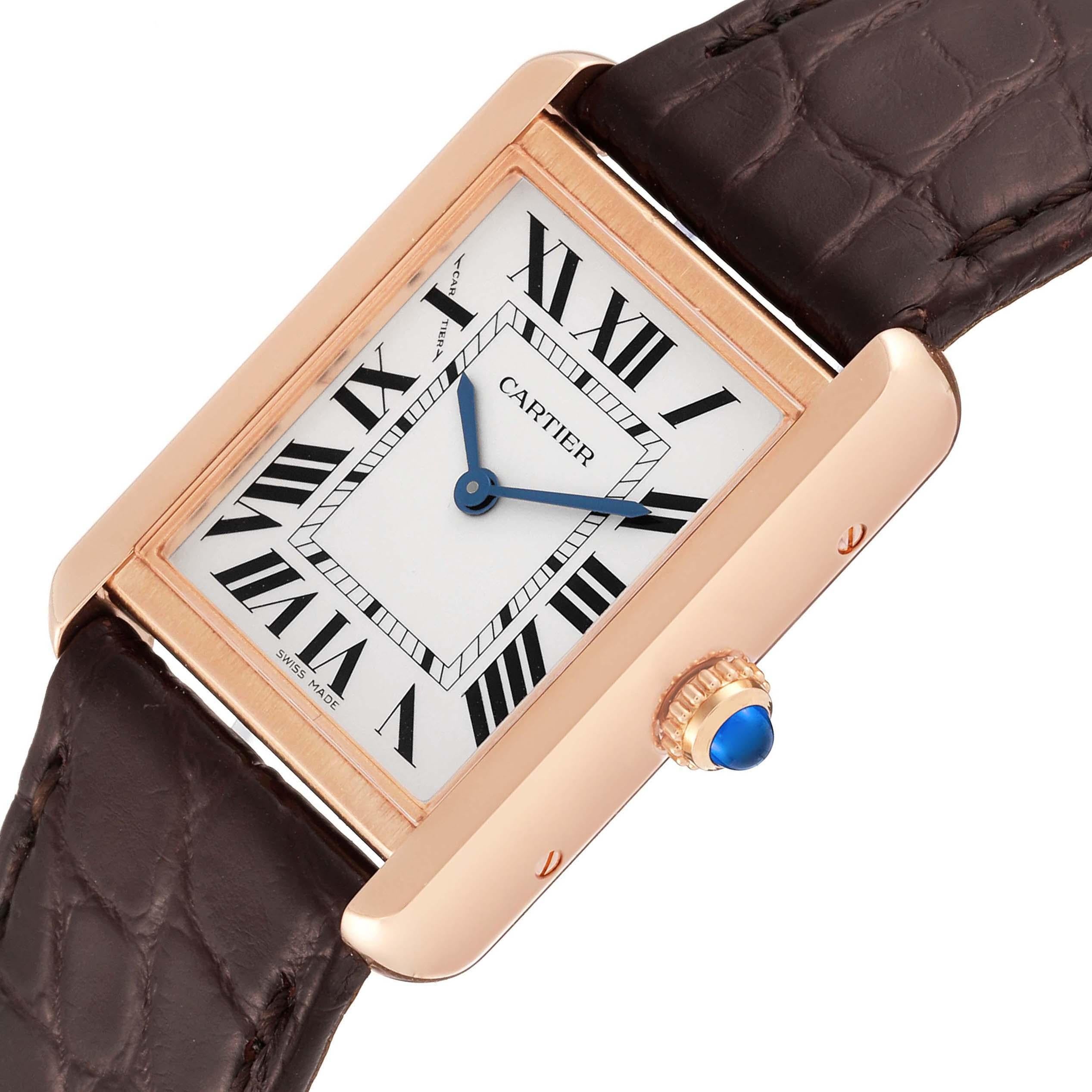 Cartier Tank Solo Silver Dial Rose Gold Steel Ladies Watch W5200024 Card 3