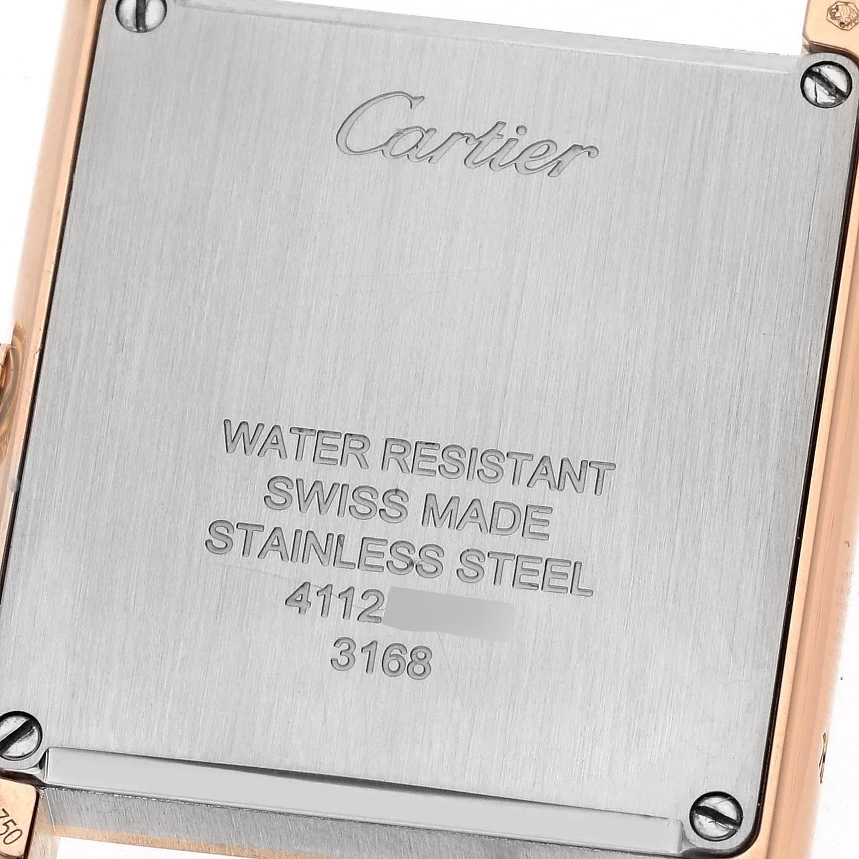 Cartier Tank Solo Silver Dial Rose Gold Steel Ladies Watch W5200024 3