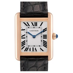 Cartier Tank Solo Silber Zifferblatt Rose Gold Stahl Damenuhr W5200024