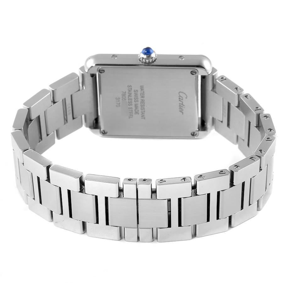 Cartier Tank Solo Silver Dial Small Steel Ladies Watch W5200013 2