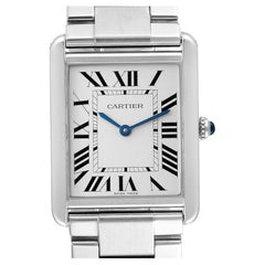 Cartier Tank Solo Silver Dial Steel Mens Watch W5200014 Cartier Tank Solo Silver Dial Steel Mens Watch W5200014