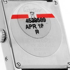 Cartier Tank Solo Small Silver Dial Steel Ladies Watch W5200013 Unworn