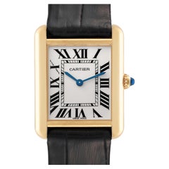 Cartier Tank Solo Small Yellow Gold Steel Silver Dial Ladies Watch W1018755