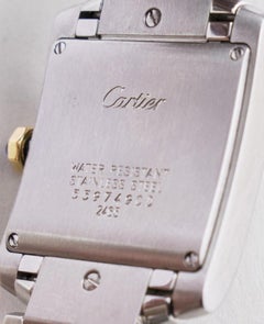 Cartier Tank Solo Stainless Steel and 18 Karat Gold Wristwatch