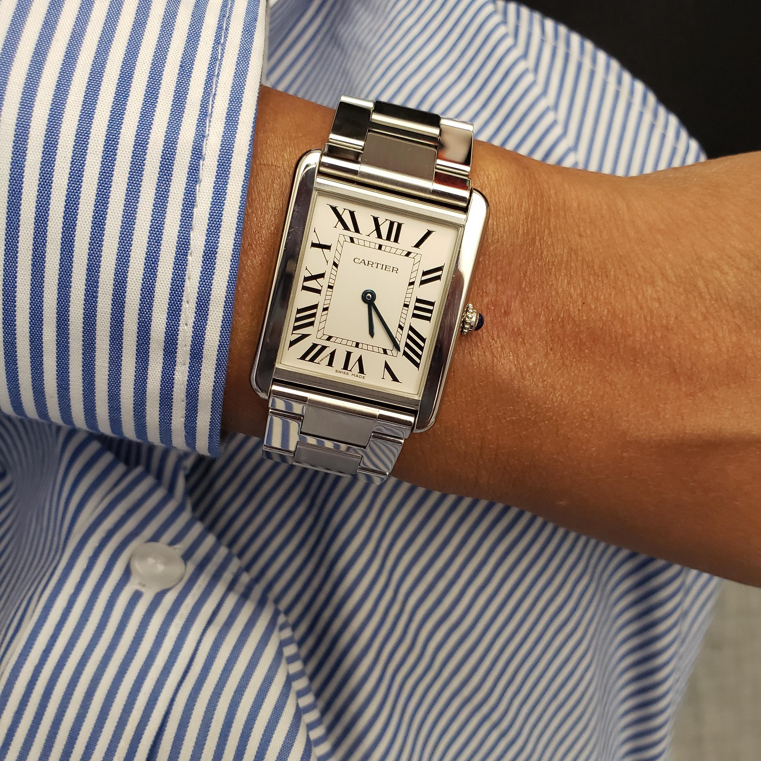 Cartier 'Tank Solo' Stainless Steel Watch, Large Model 5