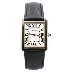 Cartier Montre Tank Solo en acier inoxydable, grand modèle