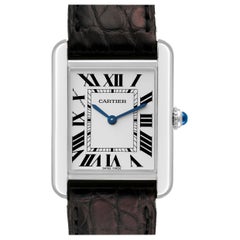 Cartier Tank Solo Steel Black Strap Ladies Watch W5200005