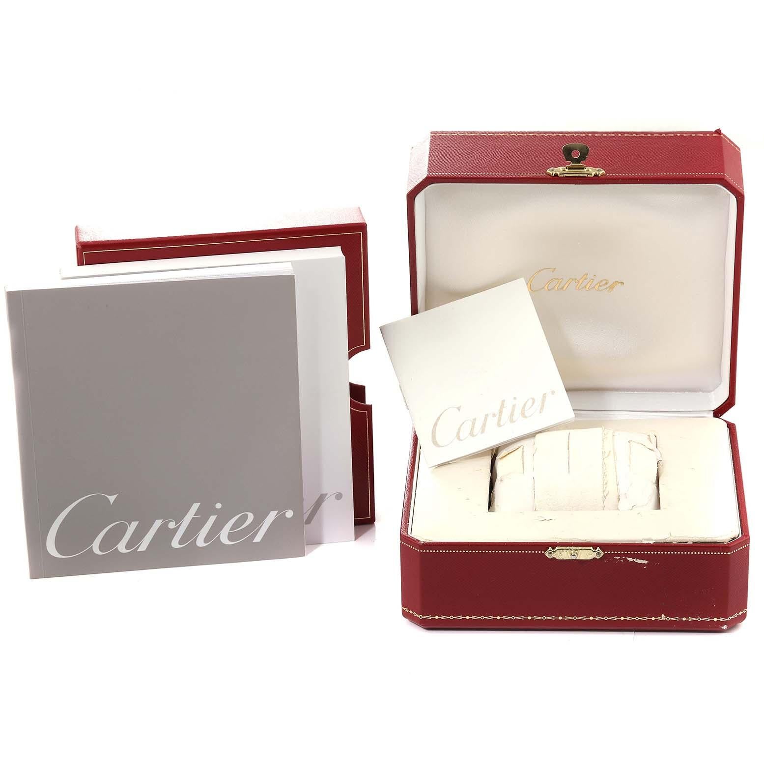 Cartier Tank Solo Steel Black Strap Quartz Ladies Watch W1018255 Box Papers 5