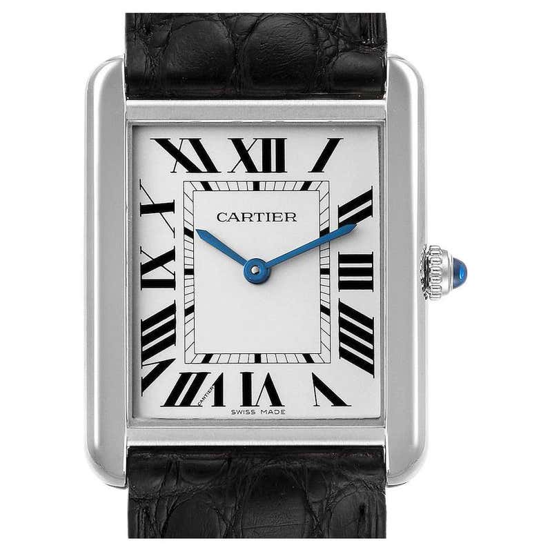 Cartier Stainless Steel Tank Basculante Wristwatch at 1stDibs
