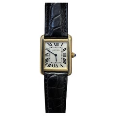 Cartier Tank Solo W1018755 18k Yellow Gold Ladies Watch