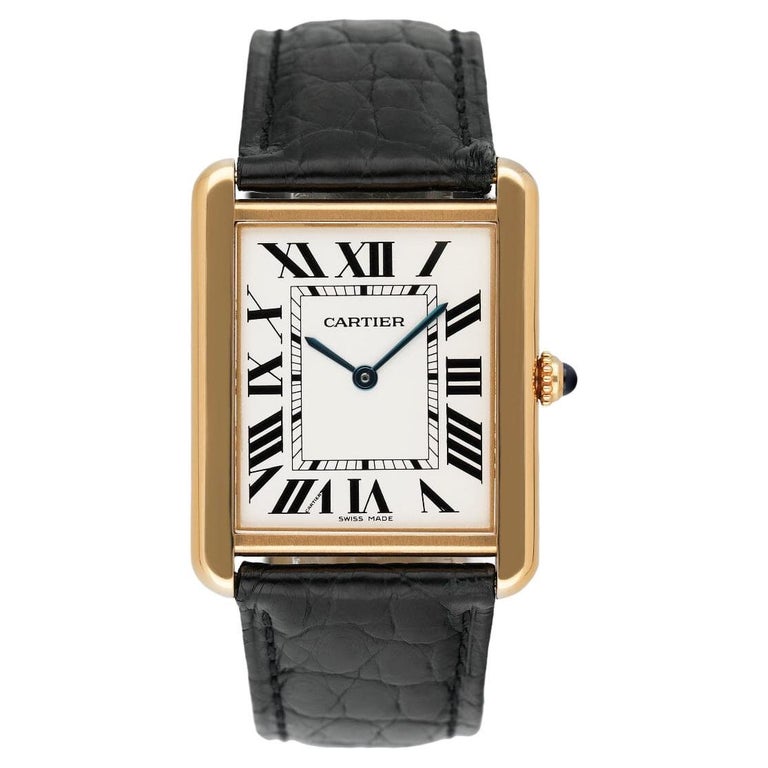 Cartier Tank Solo W1018855 Large Size 18k Yellow Gold Ladies Watch For Sale  at 1stDibs | cartier tank solo sizes, cartier tank solo gold large, tank  solo large size