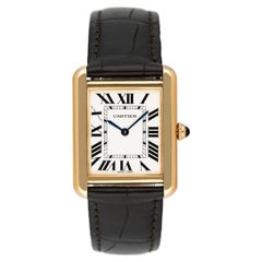 Cartier Tank Solo W5200002 18K Yellow Gold Ladies Watch