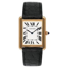 Cartier Tank Solo W5200004 Large Size 18K Yellow Gold Ladies Watch