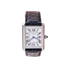 Cartier Tank Solo W5200005 Stainless Steel Leather Wristwatch