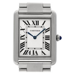 Cartier Tank Solo W5200014, White Dial, Certified and Warranty