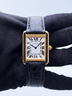 Cartier Tank Solo W5200024 18K Rose Gold Ladies Watch Box Papers